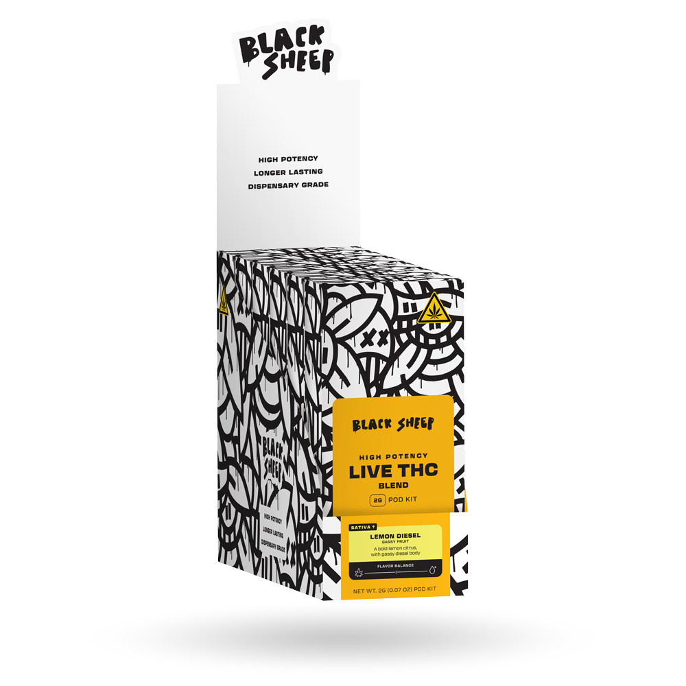 Live THC Blend Pod Kit: Lemon Diesel, 2g - 6pk