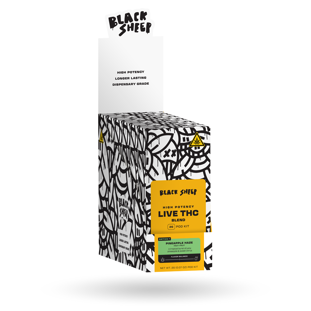 Live THC Blend Pod Kit: Pineapple Haze, 2g - 6pk