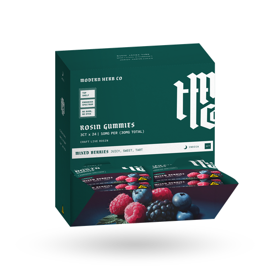 Live Rosin Gummies: Mixed Berries (Indica), 3ct - 24pk