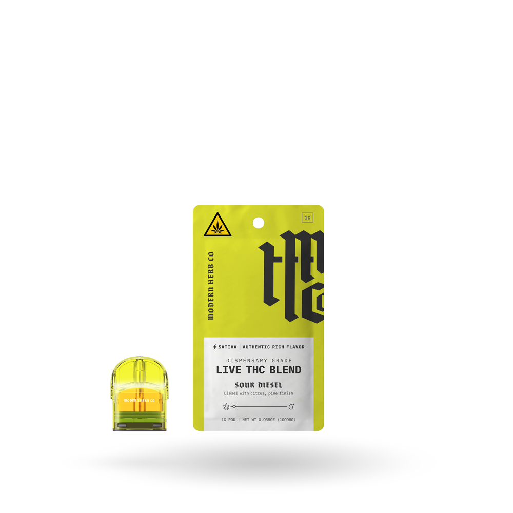 Live THC Pod Refill: Sour Diesel (Sativa), 1g - 6pk