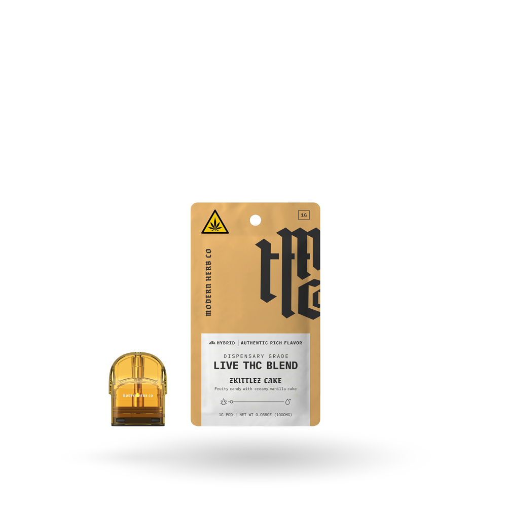 Live THC Pod Refill: Zkittlez Cake (Hybrid), 1g - 6pk