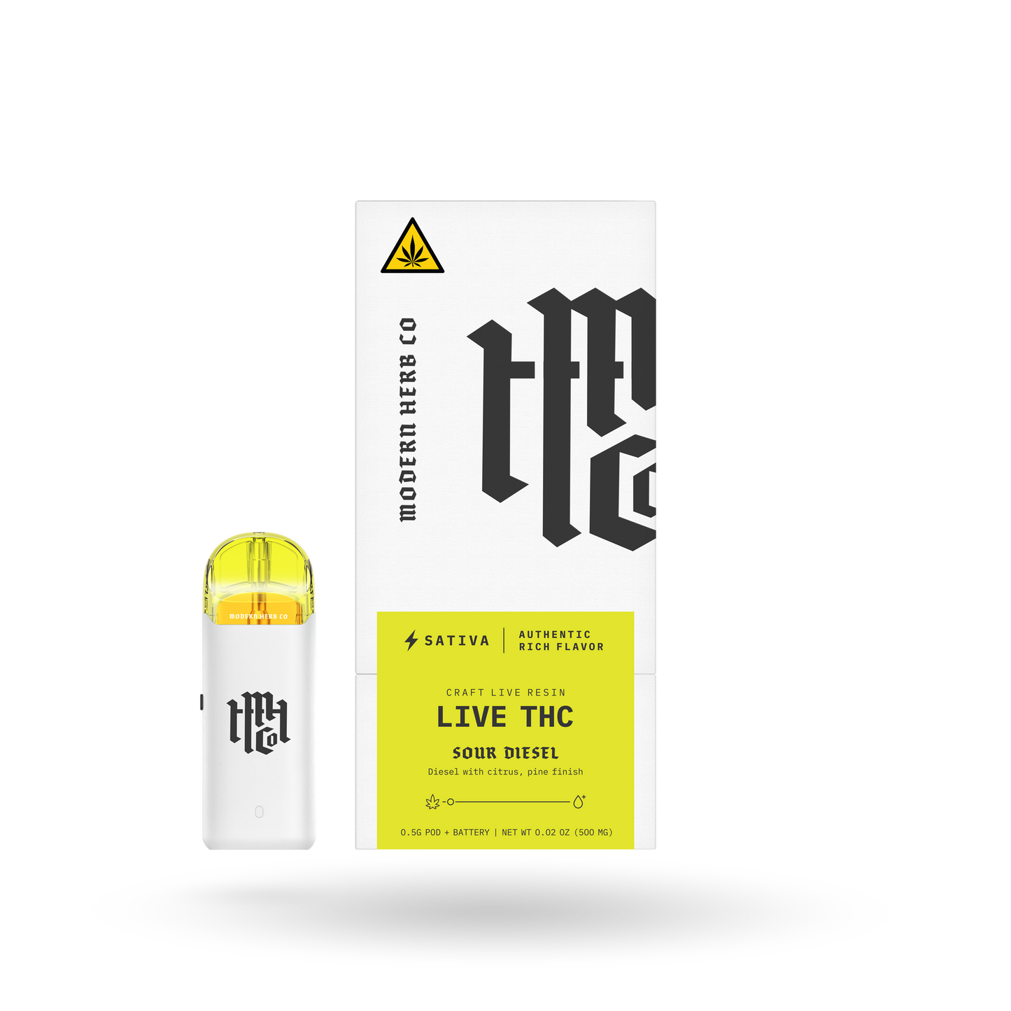 0.5g Pod Starter Kit - MHC Live THC - Sour Diesel (Sativa) - 6ct