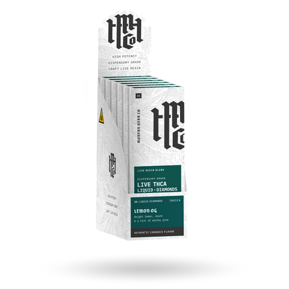 THCa Disposable Live Resin Liquid Diamonds 6 Pack: Lemon OG (Indica) - 2g