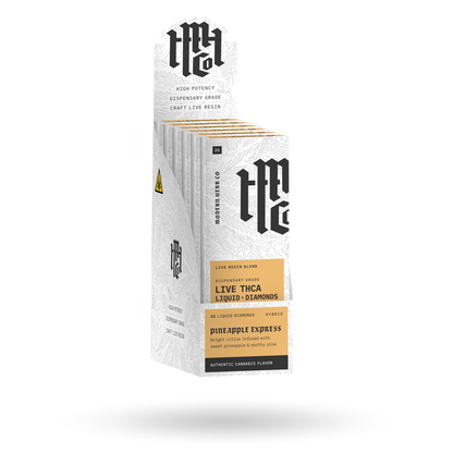 THCa Disposable Live Resin Liquid Diamonds 6 Pack: Pineapple Express (Hybrid) - 2g