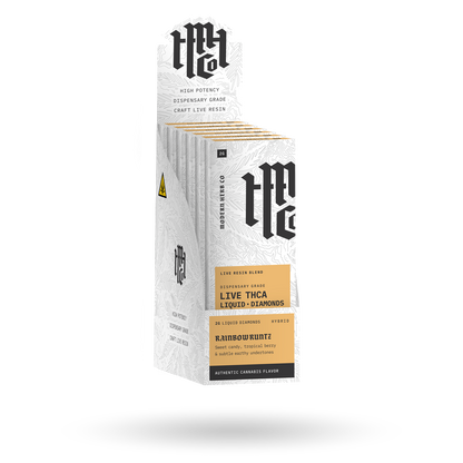 THCa Disposable Live Resin Liquid Diamonds 6 Pack: Rainbow Runtz (Hybrid) - 2g