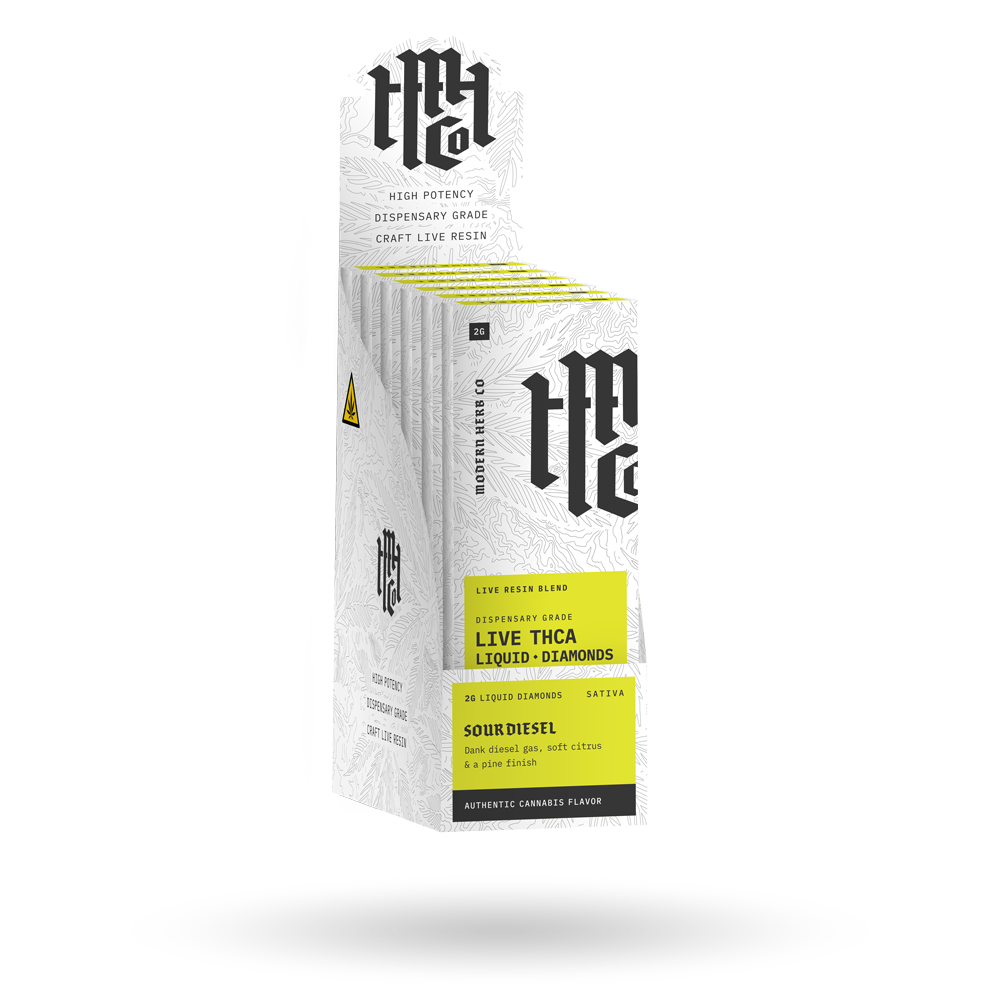 THCa Disposable Live Resin Liquid Diamonds 6 Pack: Sour Diesel (Sativa) - 2g