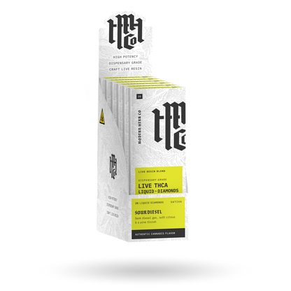 THCa Disposable Live Resin Liquid Diamonds 6 Pack: Sour Diesel (Sativa) - 2g
