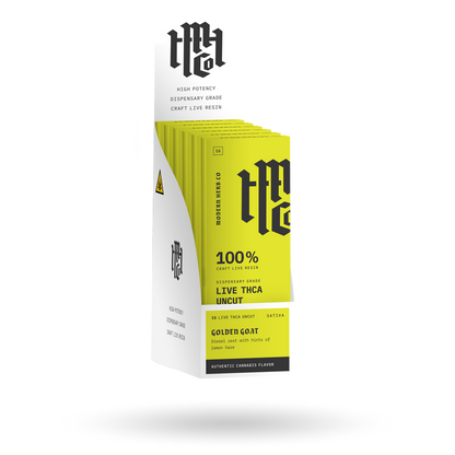 THCa Live Resin Disposable Uncut 6 Pack: Golden Goat (Sativa) - 1g, 6pk