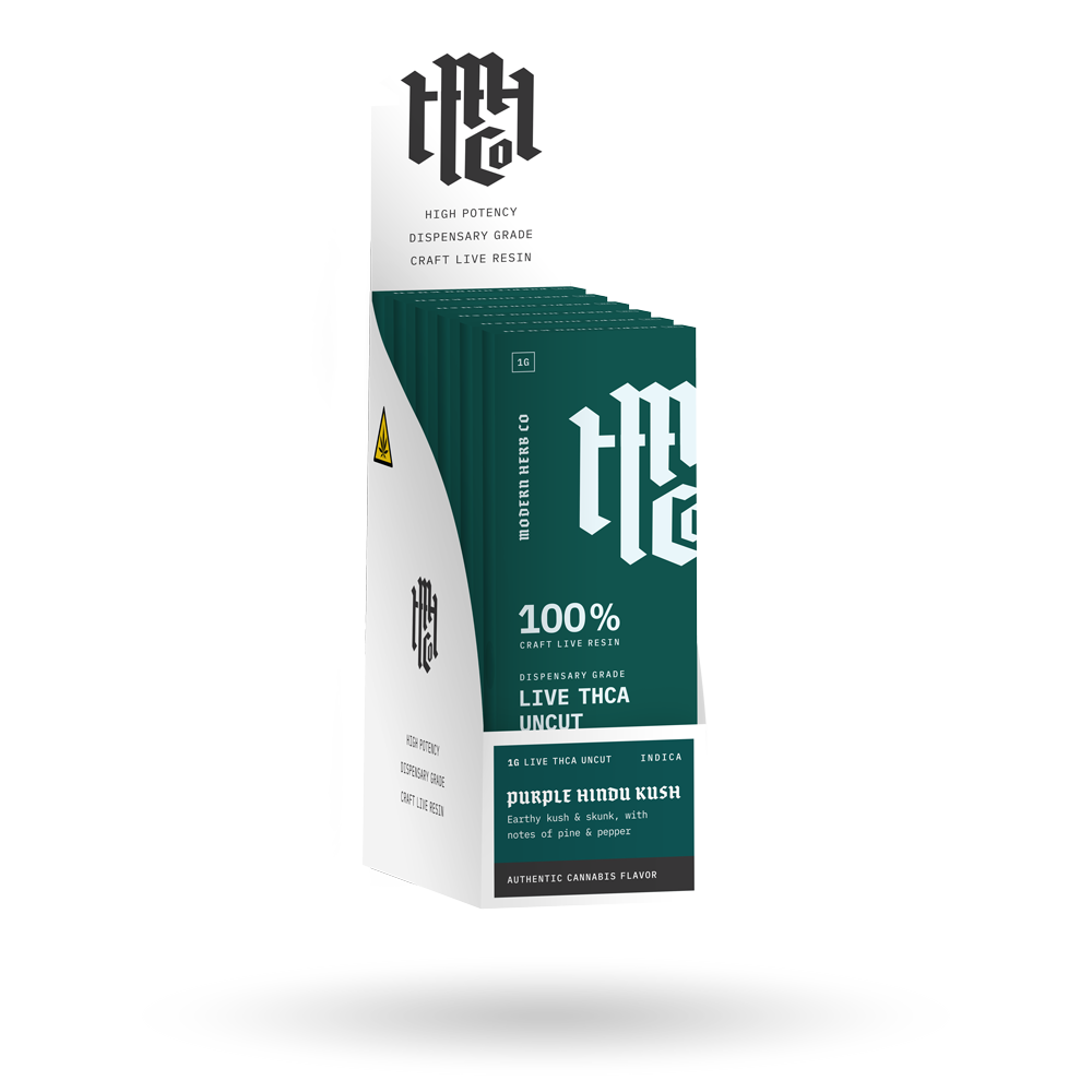 THCa Live Resin Disposable Uncut 6 Pack: Purple Hindu Kush (Indica) - 1g, 6pk