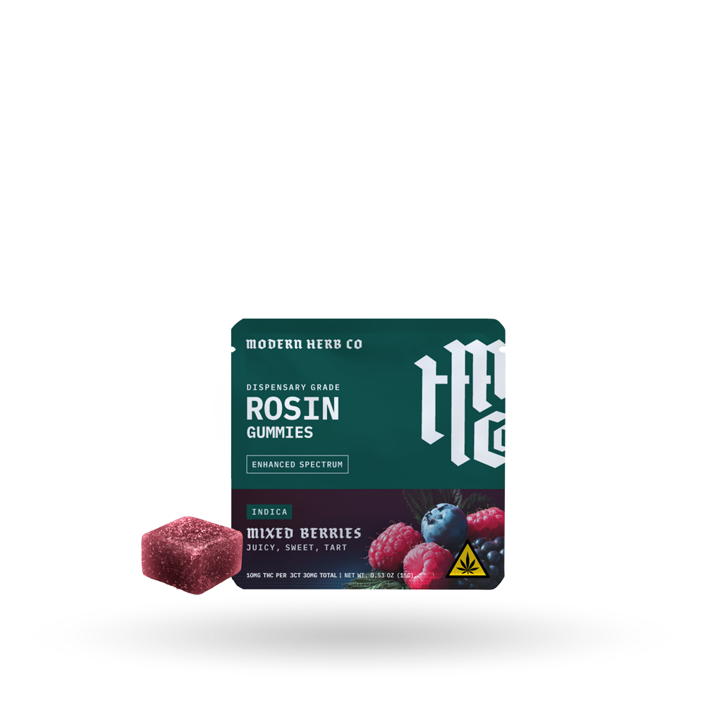 Live Rosin Gummies: Mixed Berries (Indica), 3ct - 24pk