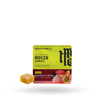 Live Rosin Gummies: Peaches & Cream (Sativa), 3ct - 24pk