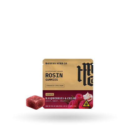 Live Rosin Gummies: Raspberries & Cream (Hybrid), 3ct - 24pk
