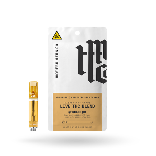 Live THC Vape Cartridge: Georgia Pie (Hybrid) 1g - 12 Pack