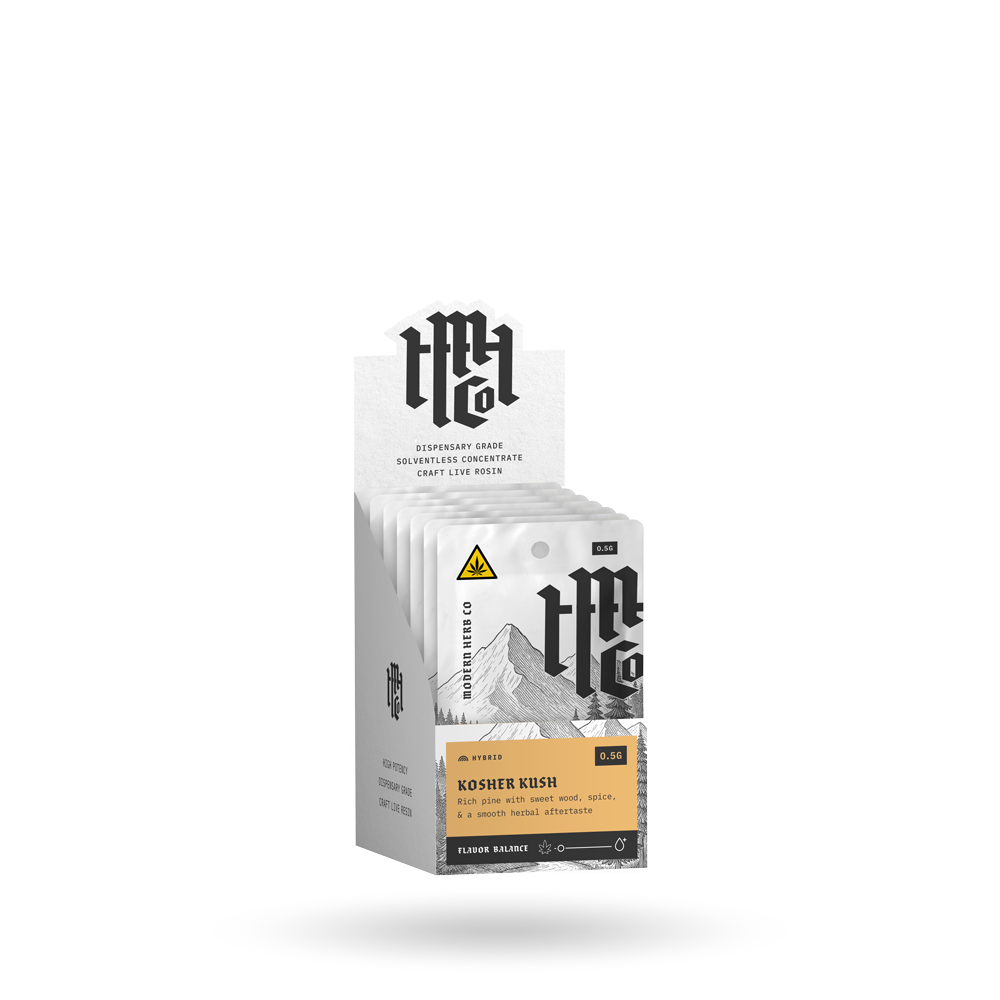 THCa Rosin Pod: Kosher Kush (Hybrid) 0.5g, 6pk