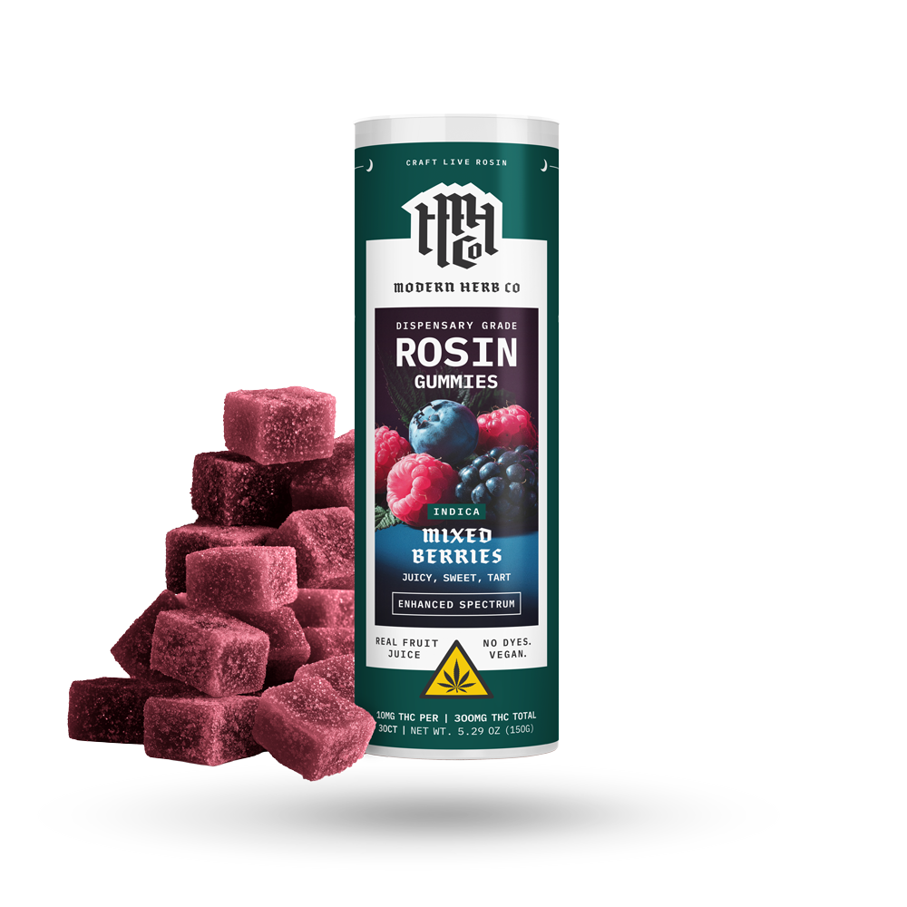 30ct - MHC D9 10mg Rosin Gummy - Mixed Berries (Indica) - 6pk