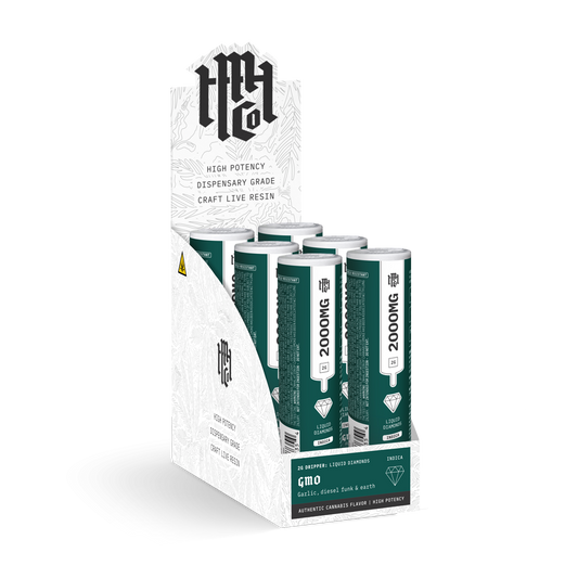 THCa Dripper Live Resin Liquid Diamonds: GMO (Indica) 2g, 6pk