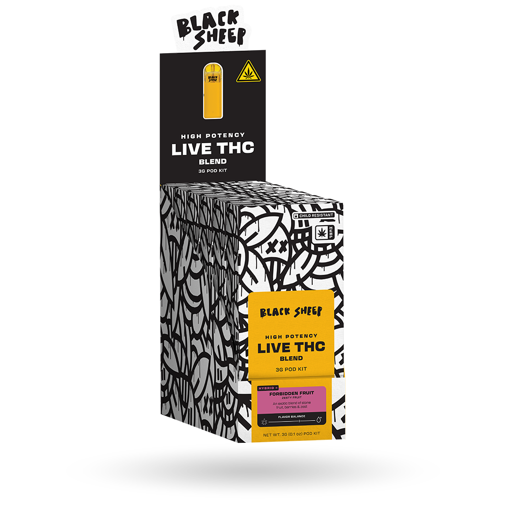 3g Black Sheep Live THC Blend Pod Starter Kit 6 Pack: Forbidden Fruit