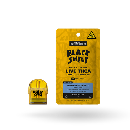 2g Black Sheep Liquid Diamonds Pod Refill 6 Pack: Blueberry Diesel (Hybrid)