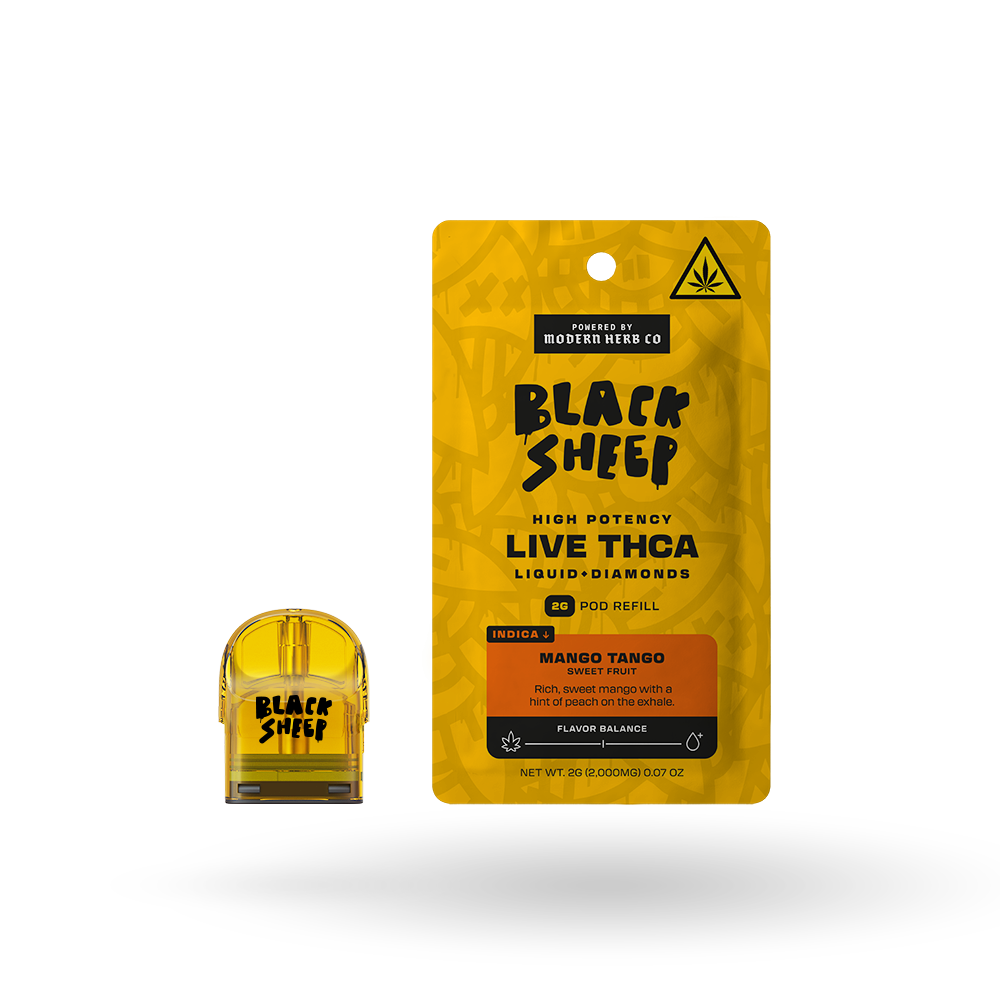 2g Black Sheep Liquid Diamonds Pod Refill 6 Pack: Mango Tango (Indica)