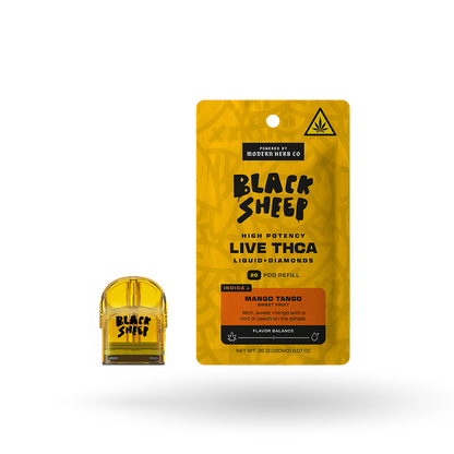 2g Black Sheep Liquid Diamonds Pod Refill 6 Pack: Mango Tango (Indica)