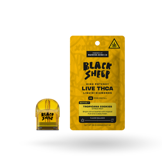 2g Black Sheep Liquid Diamonds Pod Refill 6 Pack: Tropicana Cookies (Sativa)
