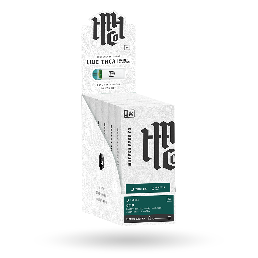 THCa Live Resin Liquid Diamonds Pod Kit 6 Pack: GMO (Indica) - 1g