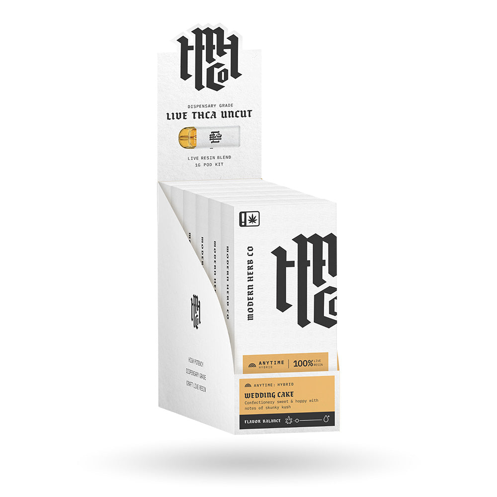 1g Modern Herb Co Live Uncut THCa Pod Starter Kit 6 Pack: Anytime Wedding Cake