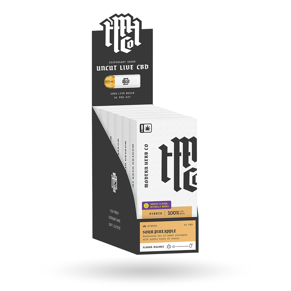 Live CBD Uncut Pod Kit: Sour Pineapple (Hybrid) - 1g