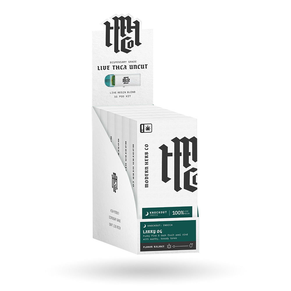 1g Modern Herb Co Live Uncut THCa Pod Starter Kit 6 Pack: Knockout Larry OG