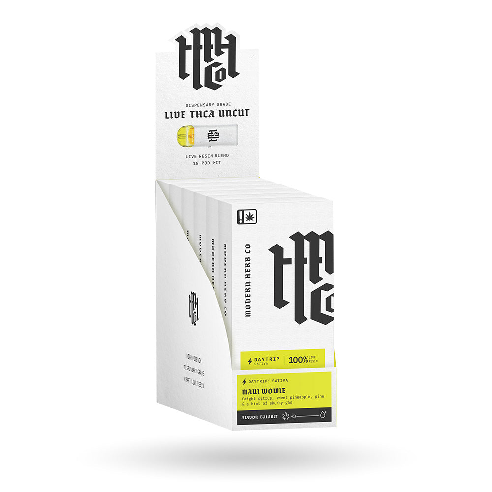 1g Modern Herb Co Live Uncut THCa Pod Starter Kit 6 Pack: Daytrip Maui Wowie