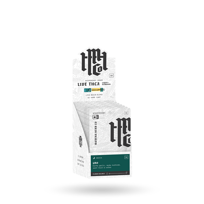 THCa Live Resin Liquid Diamonds Vape Cartridge 12 Pack: GMO (Indica) - 1g