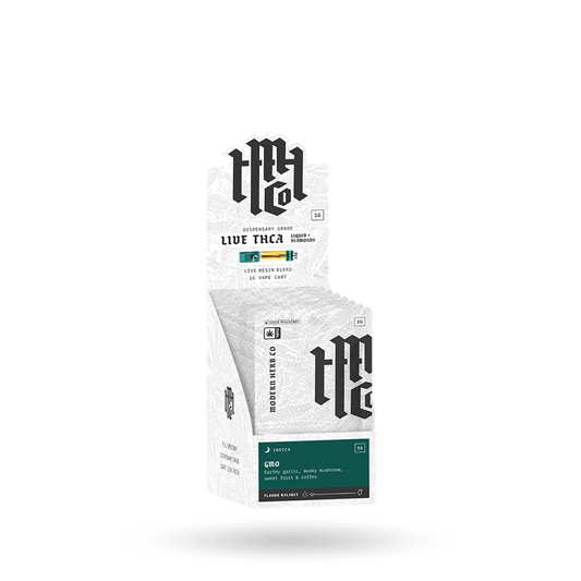 THCa Live Resin Liquid Diamonds Vape Cartridge 12 Pack: GMO (Indica) - 1g