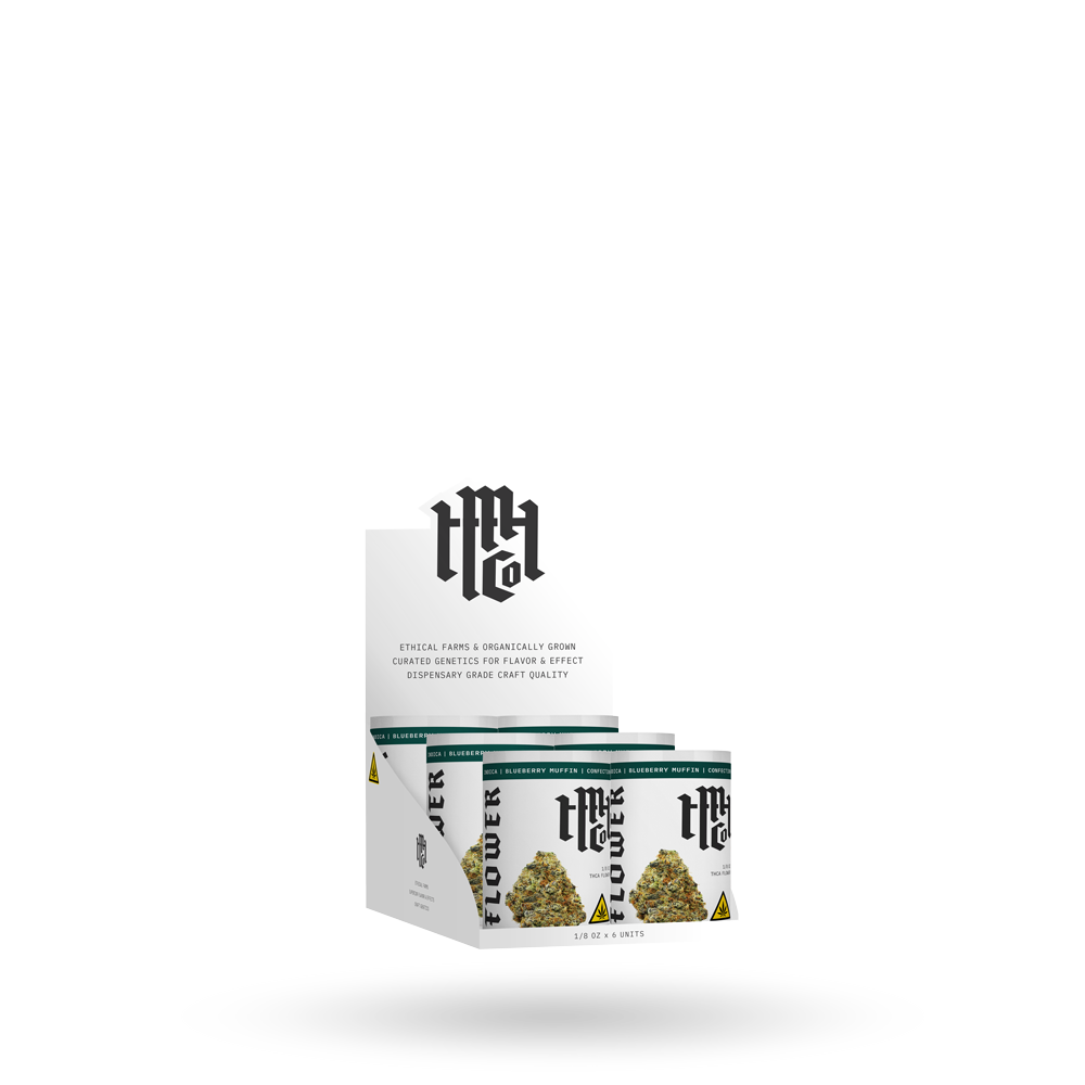 THCa Flower: Blueberry Muffin (Indica), 1/8oz - 6pk