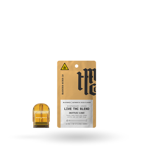Live THC Pod Refill: Zkittlez Cake (Hybrid) 2g - 6 Pack