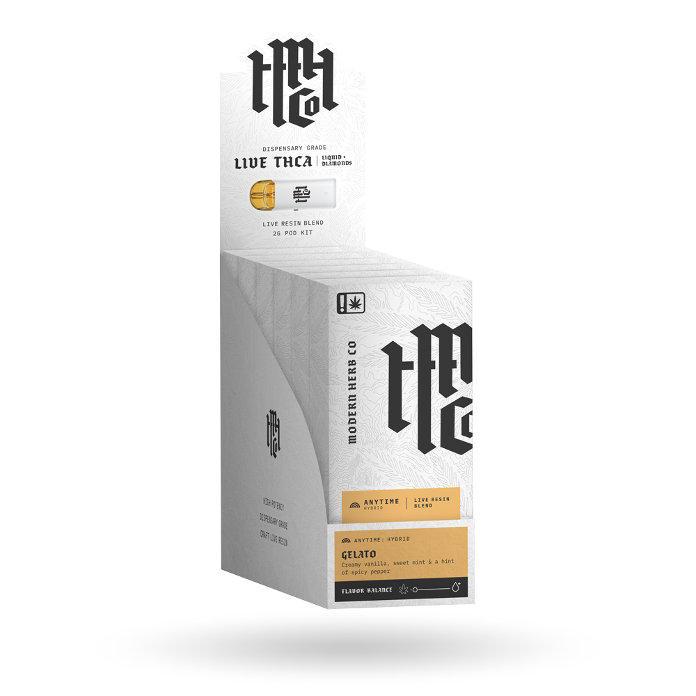 2g Modern Herb Co THCA Liquid Diamonds Pod Starter Kit 6 Pack: Anytime Gelato