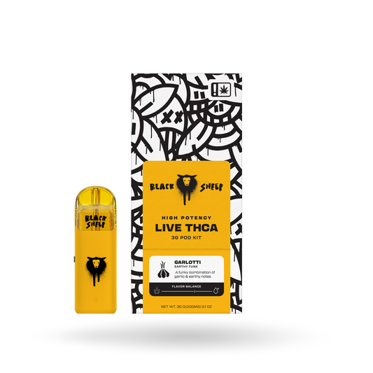 3g Black Sheep Live THCa Quad Blend Pod Starter Kit 6 Pack: Garlotti
