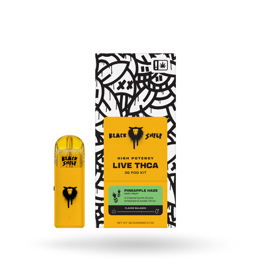 3g Black Sheep Live THCa Quad Blend Pod Starter Kit 6 Pack: Pineapple Haze
