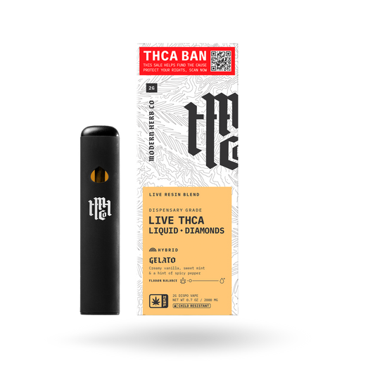 THCa Disposable Live Resin Liquid Diamonds 6 Pack: Gelato (Hybrid) - 2g