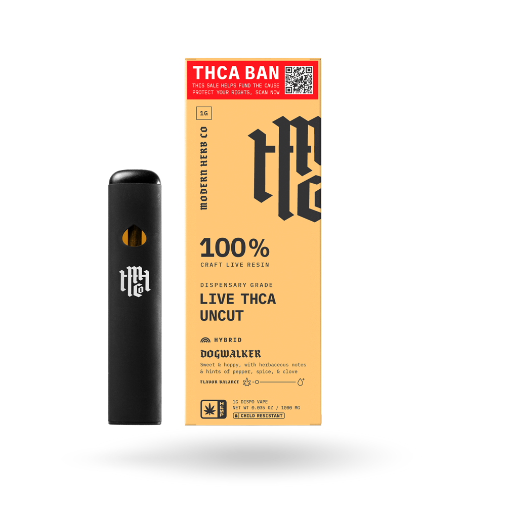 THCa Live Resin Disposable Uncut 6 Pack: Dogwalker (Hybrid) - 1g, 6pk