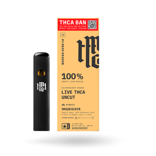 THCa Live Resin Disposable Uncut 6 Pack: Dogwalker (Hybrid) - 1g, 6pk