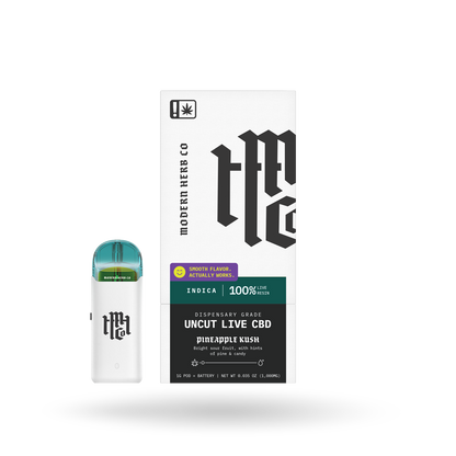 Live CBD Uncut Pod Kit 6 Pack: Pineapple Kush (Indica) - 1g