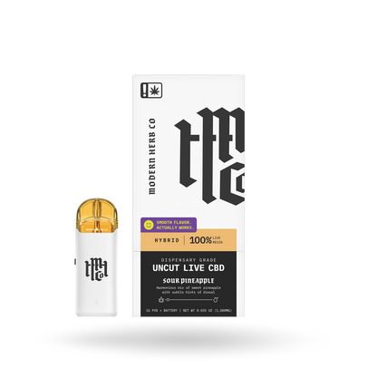 Live CBD Uncut Pod Kit: Sour Pineapple (Hybrid) - 1g
