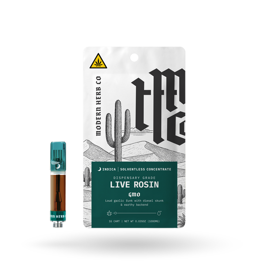 THCa Rosin Vape Cartridge: GMO (Indica), 1g - 12pk