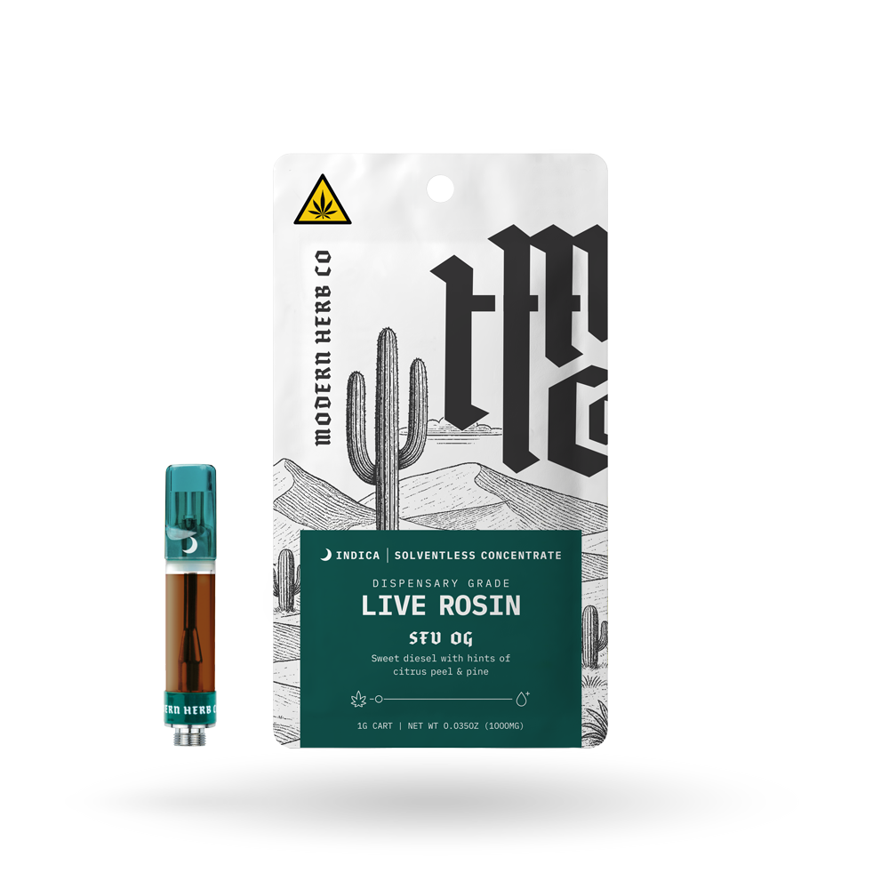 1g Vape Cartridge - MHC THCA Rosin - SFV OG (Indica) - 12pk