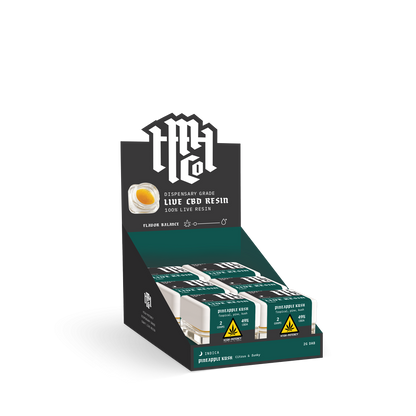 Live Resin CBD Dab: Pineapple Kush (Indica), 2g - 6pk