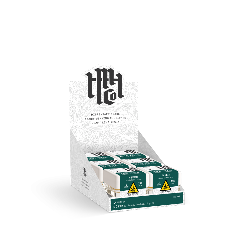 THCa Live Resin Diamonds Dab: OG Kush (Indica), 2g - 6pk