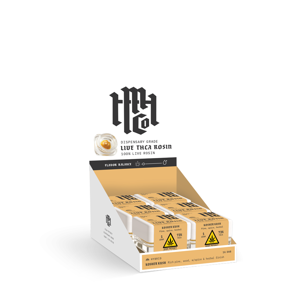 Live THCa Rosin Dab: Kosher Kush (Hybrid), 1g - 6pk