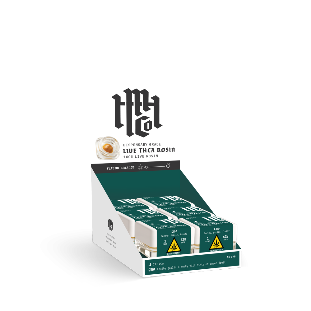 Live THCa Rosin Dab: GMO (Indica), 1g - 6pk