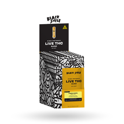 2g Black Sheep Live THC Blend Cartridge 12 Pack: Lemon Diesel