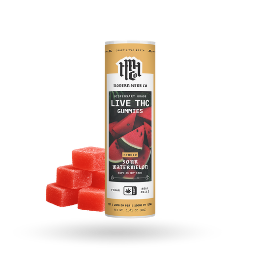 Gummy, Live D9, Anytime, Sour Watermelon, 5ct -  6pk